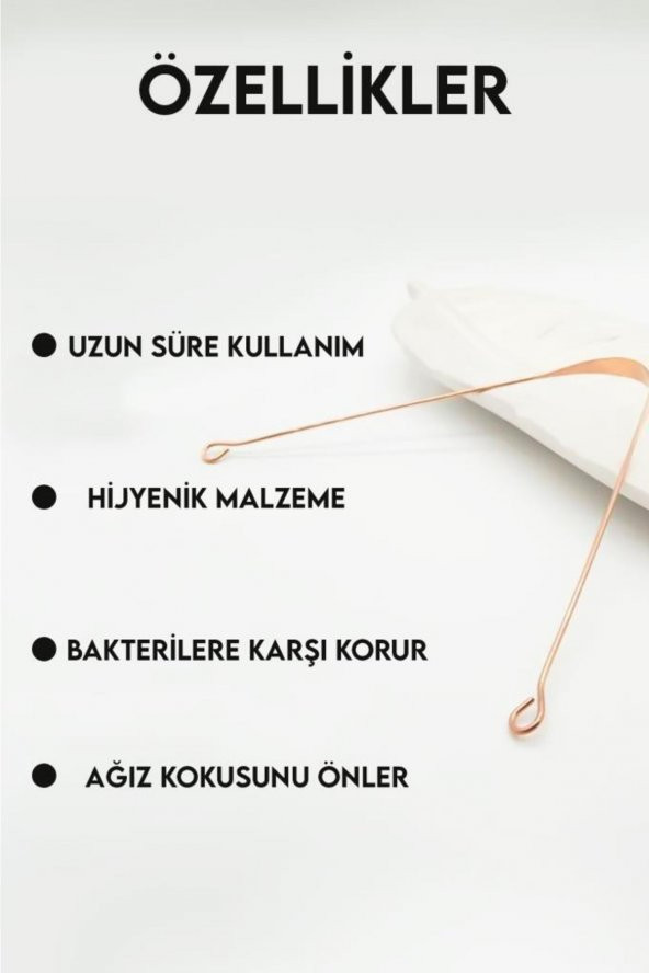 Bakır Dil Temizliyici Dil Sıyırıcı Ağız Temizleyici Dil Bakımı Diş Bakımı - 5