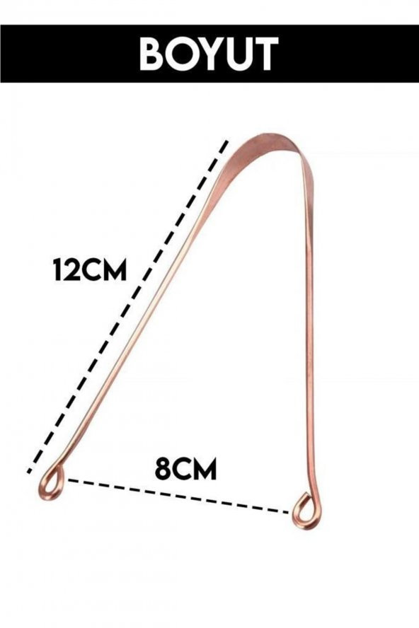 Bakır Dil Temizliyici Dil Sıyırıcı Ağız Temizleyici Dil Bakımı Diş Bakımı - 8