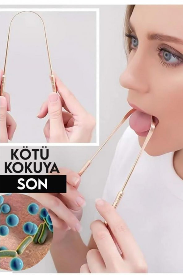 Bakır Dil Temizliyici Dil Sıyırıcı Ağız Temizleyici Dil Bakımı Diş Bakımı - 6