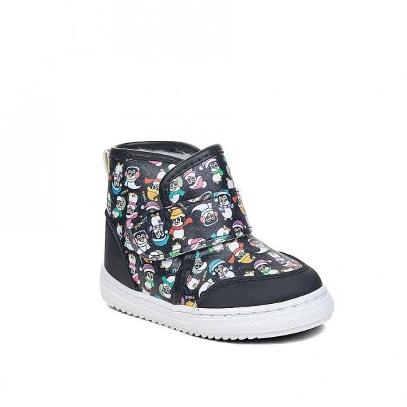 Albishoes Unisex Çocuk Bebek Baskılı Desenli Figürlü Cırtlı Kışlık Ayakkabı Çocuk Bebek Bot (22-30) - 2