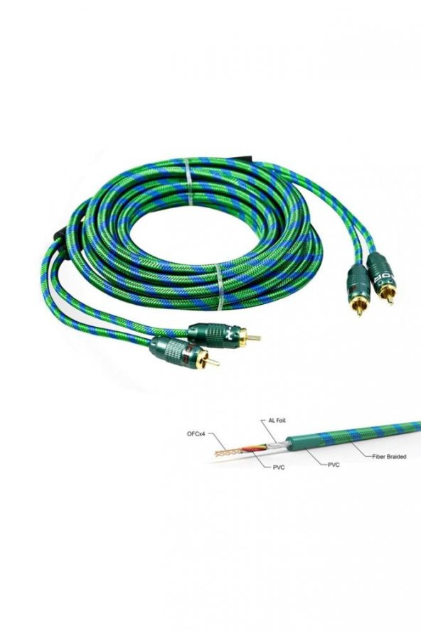 Anfi Kablo 2rca 2rca 5 Metre Bakır X-1122g - Resim 2