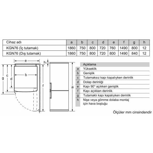 Bosch Kgn76vıe0n Kombi No Frost Buzdolabı - 3