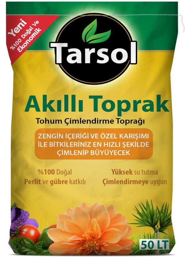 TARSOL AKILLI TOPRAK TORF 50 LT EKONOMİK BOY