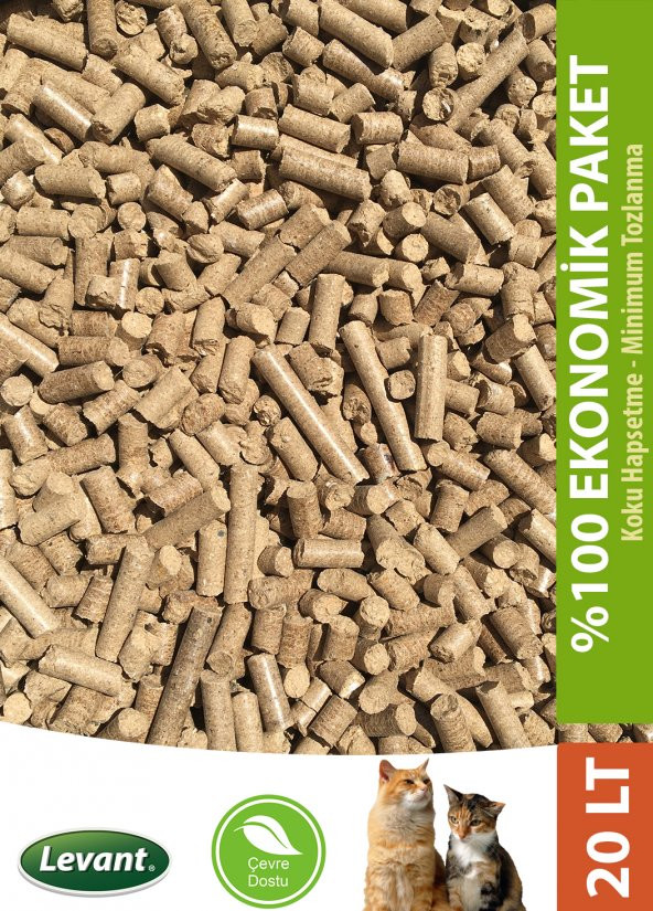 KEDİ KUMU 20 LT 100 ÇAM PELETİ VE ORGANİK EKO PAKET - 3