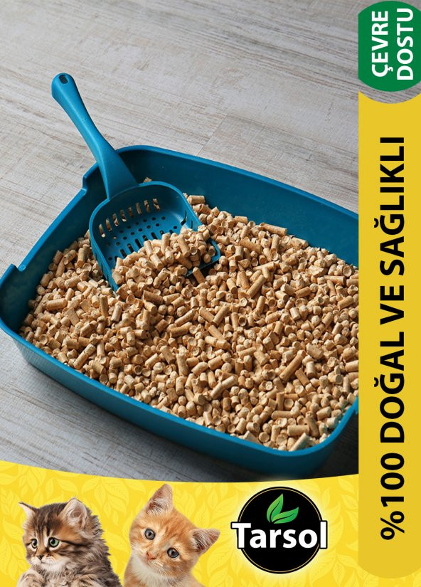 TARSOL KEDİ KUMU ÇAM PELETİ 20 LT EKONOMİK BOY 100 ORGANİK - 4