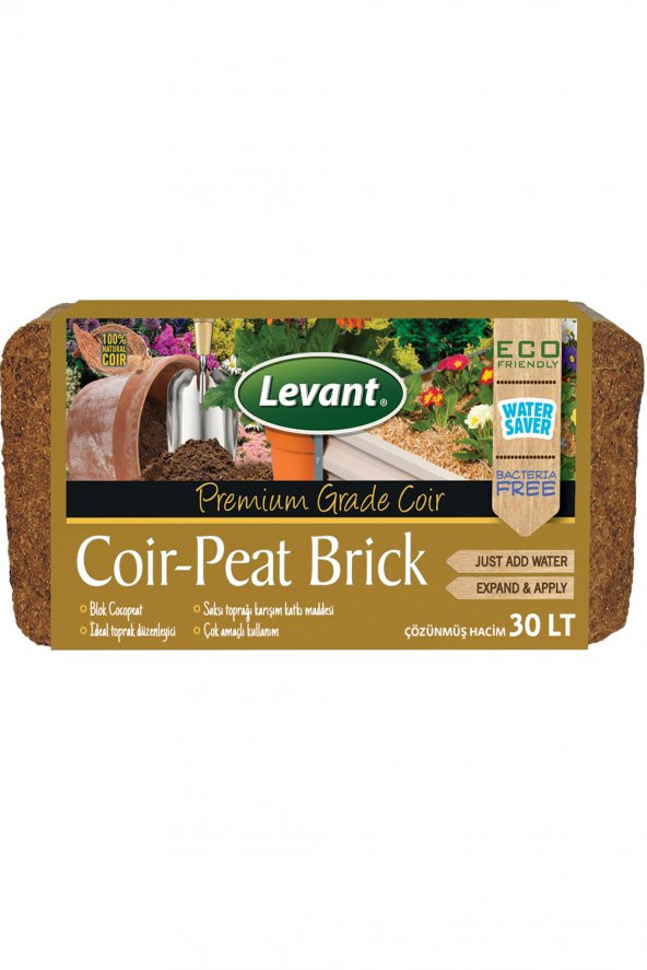 COCOPEAT 30LT SIKIŞTIRILMIŞ HİNDİSTAN CEVİZİ KABUĞU TORFU ürün görseli 1