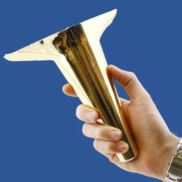 Aspen 6'lı Set Mobilya Tv Ünitesi Koltuk Kanepe Konsol Destek Ayağı Ayakları 18 Cm Gold M8 - 8