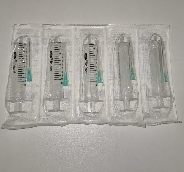 SET İNJECT 10ml 2p Enjektör Şırınga 100 Adet 21g İğneli 21IN setinject - 2
