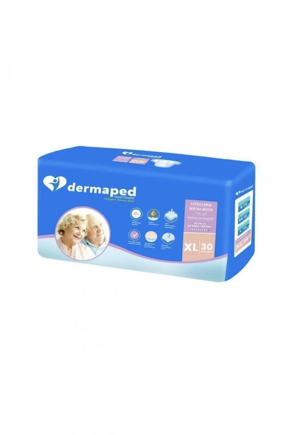 DERMAPED Yetişkin Belbantlı Hasta Bezi Xl Beden 30 Adet - 1