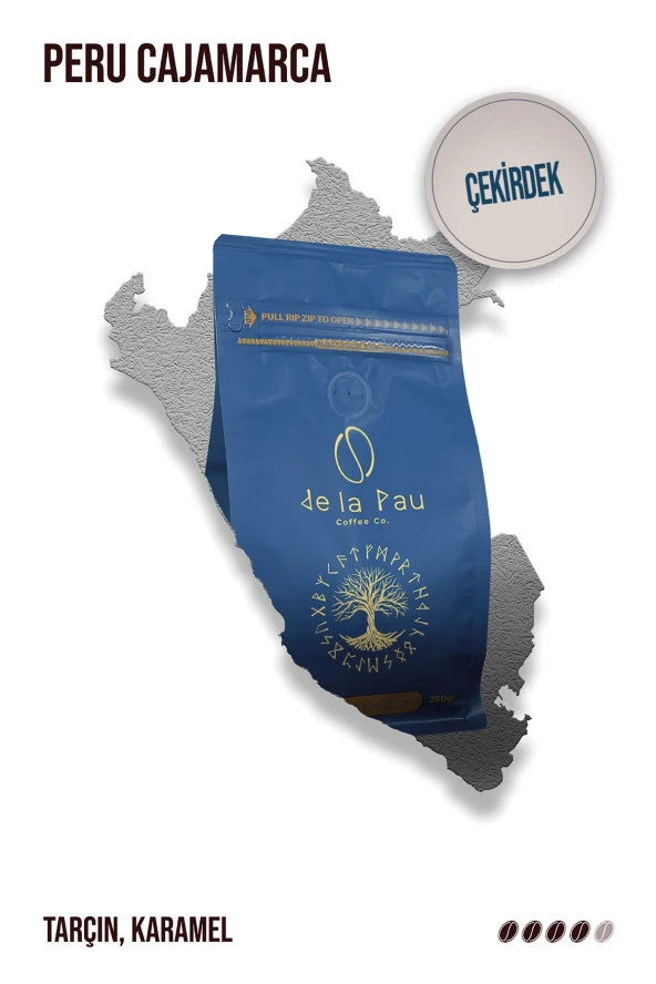 Peru Cajamaraca Kavrulmuş Paket Çekirdek Kahve 250 GR