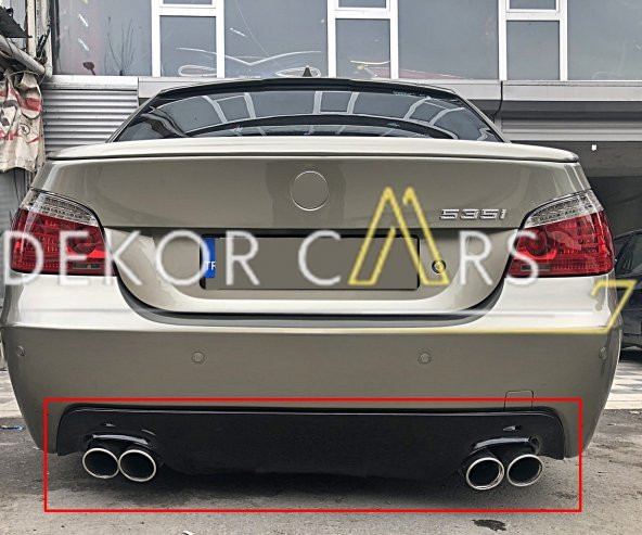 BMW E60 M TAMPON DİFÜZÖR ÇİFT ÇIKIŞ FİBERGLASS BOYASIZ