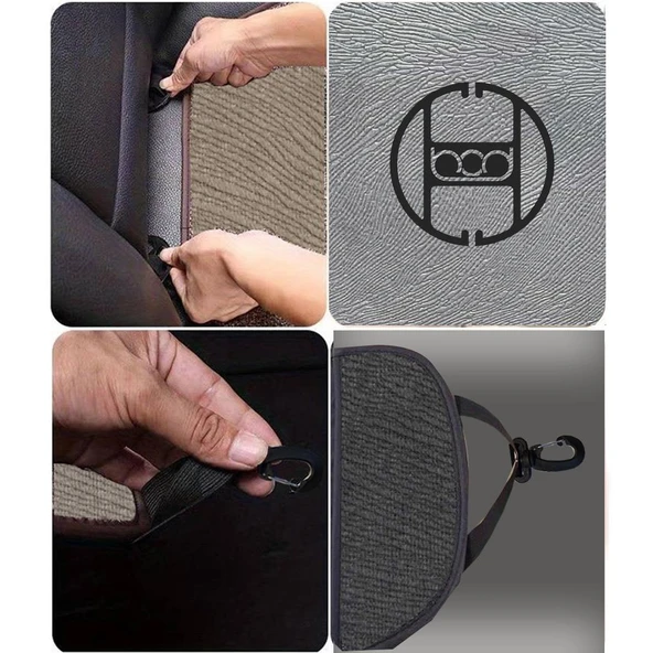 Bod Bmw E90 Oto Koltuk Koruma Kılıfı 2005-2011 Artemis Serisi Füme - Resim 5