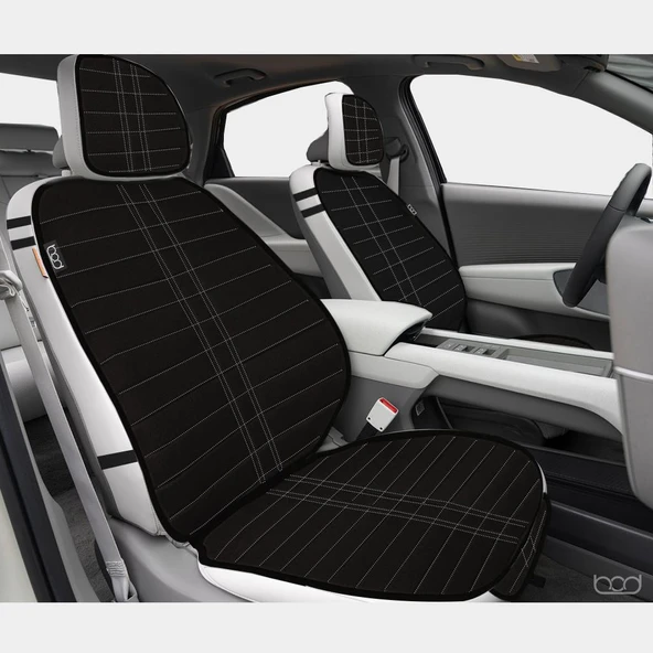 Bod Hyundaı Tucson Oto Koltuk Koruma Kılıfı 2005-2009 Artemis Serisi Siyah-Beyaz - Resim 2