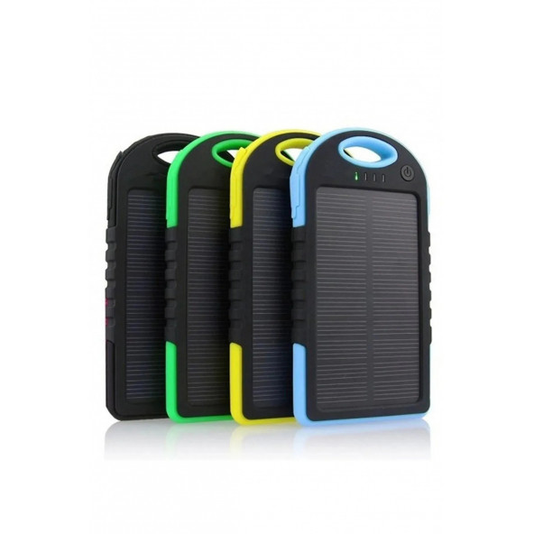 Güneş Enerjili Solar Panelli Powerbank 20000Mah Kamp Tipi Taşınabilir Şarj Aleti