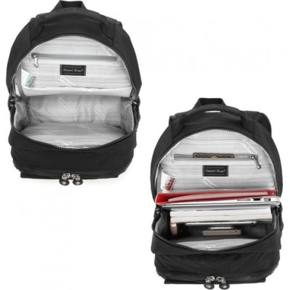 Smart Bags Büyük Boy Sırt Çantası Krinkıl Kumaş 1215 - 5