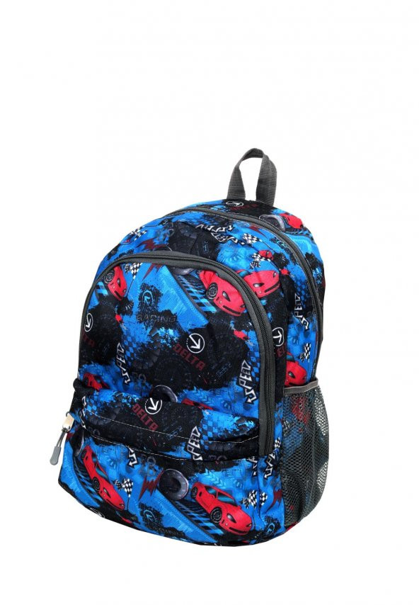 Ölmezler Araba Desenli 3 Lü İlk Okul Çantası Mavi - 3