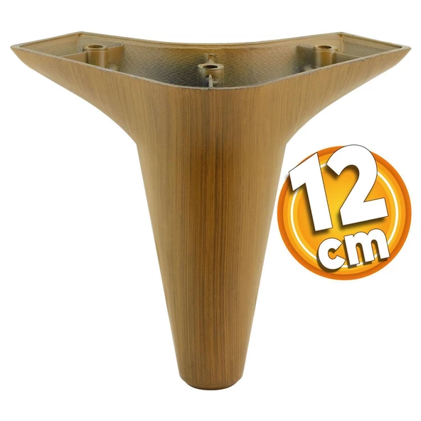 6'lı Set Mobilya Tv Ünitesi Çekyat Koltuk Kanepe Destek Ayağı 12 Cm Koyu Ceviz Baza Ayakları M8 - 7