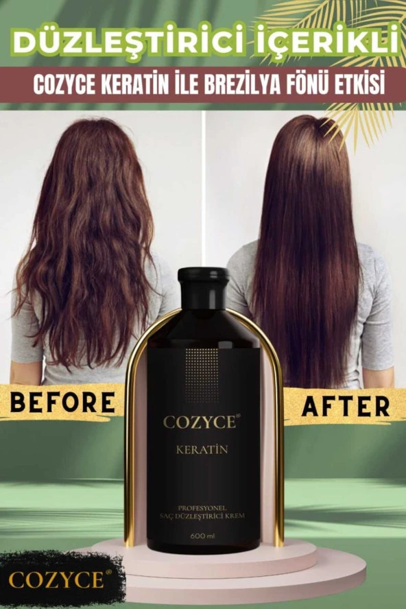 Cozyce Gold Brezilya Fönü Keratini Saç Düzleştirici Keratin Bakımı 600 ml Koku