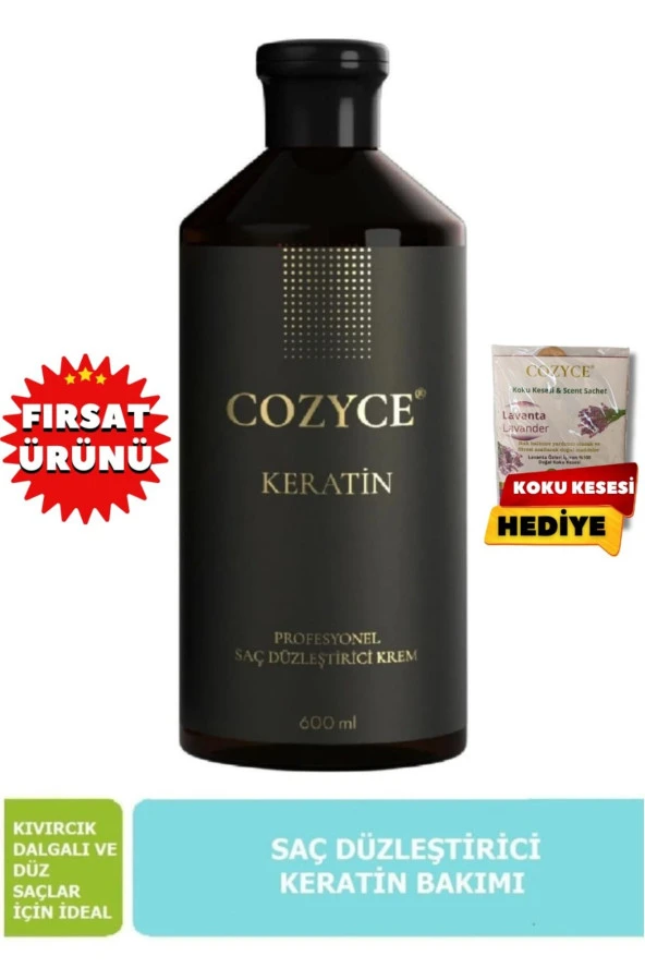 Cozyce Gold Brezilya Fönü Keratini Saç Düzleştirici Keratin Bakımı 600 ml Koku - 3