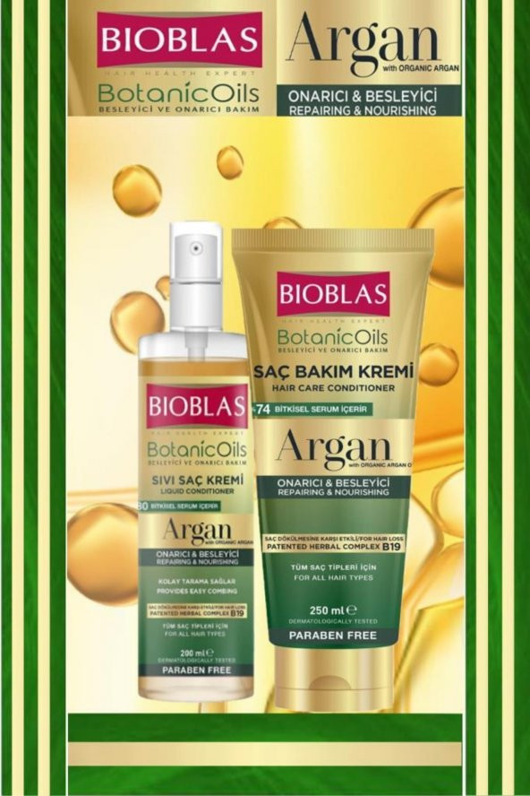 Argan Sıvı Saç Kremi 200 Ml &argan Saç Bakım Kremi 250 Ml