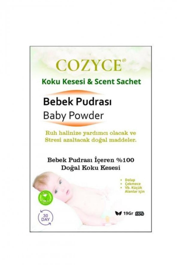 Cozyce Dolap Ve Çekmece Kokusu Koku Kesesi Bebek Pudrası 19 Gr.