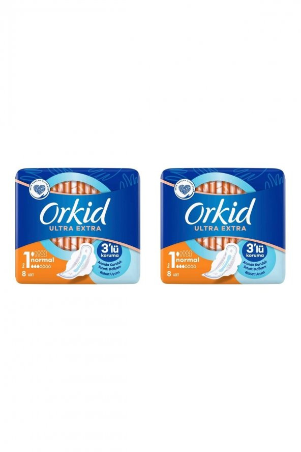 Orkid Ped Ultra Tekli Normal 8'li X 2 Adet