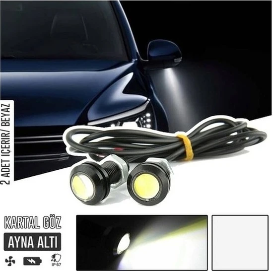 Carub Ayna Altı LED Ayna Altı Cob Aydınlatma LED Eagle Eye Kartal Göz LED 2 Adet ürün görseli