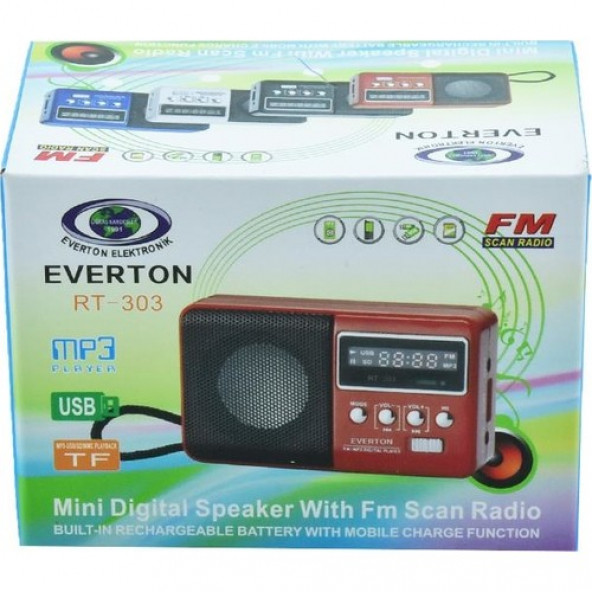 Everton RT-303 Müzik Kutusu Usb-Radyo Everton