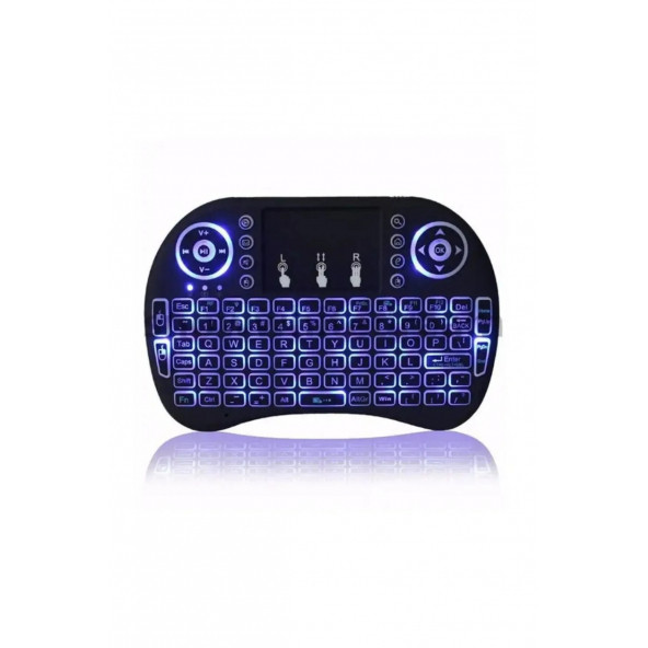 Mini kablosuz klavye tek el klavye 2.4G USB kablosuz klavye I8 - 1
