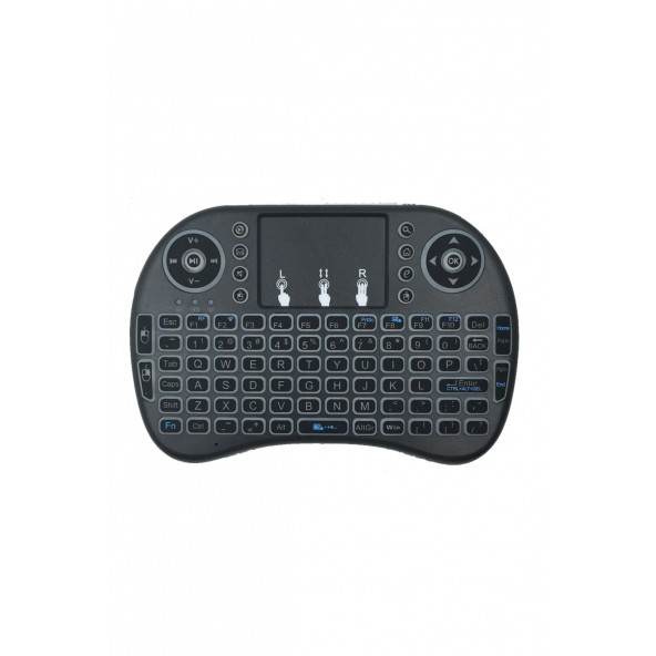 Mini kablosuz klavye tek el klavye 2.4G USB kablosuz klavye I8 - 2