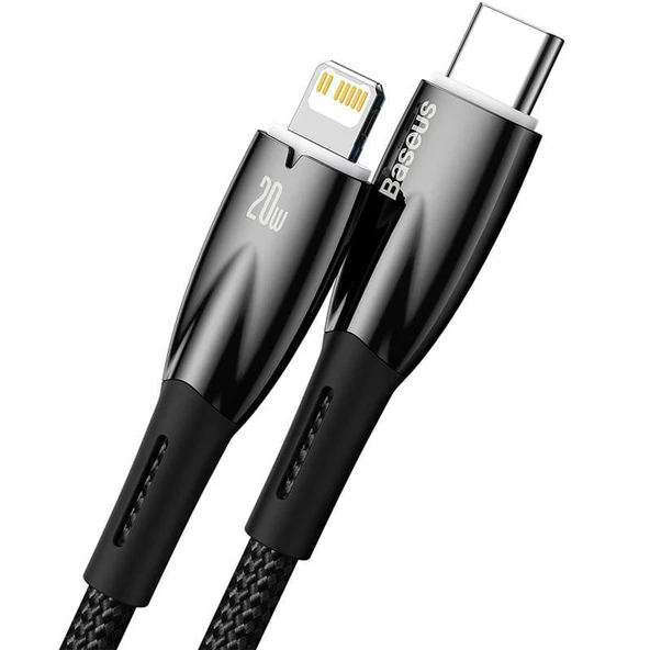 Baseus Ultra Hızlı 20W 1 Metre USB-C - Lightning Şarj ve Data Kablosu, Özel Çipli Kopmaz Halat Kablo