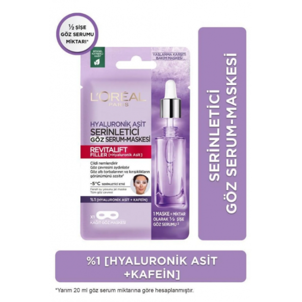 L'Oreal Paris Revitalift Filler Serinletici Göz Serum Maskesi