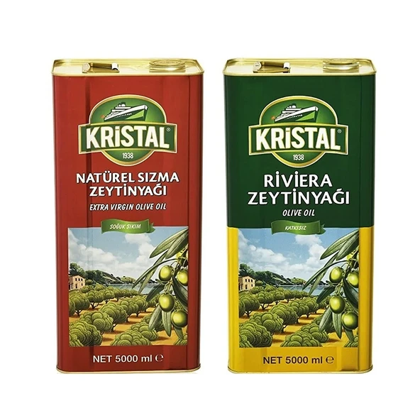 Kristal Naturel Sızma ve Riviera Zeytinyağı 5 litre 2 li Set