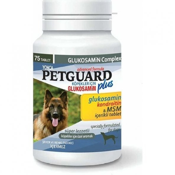 Petguard Köpekler Için Kondroitinli Glukosamin Tableti 75 Adet