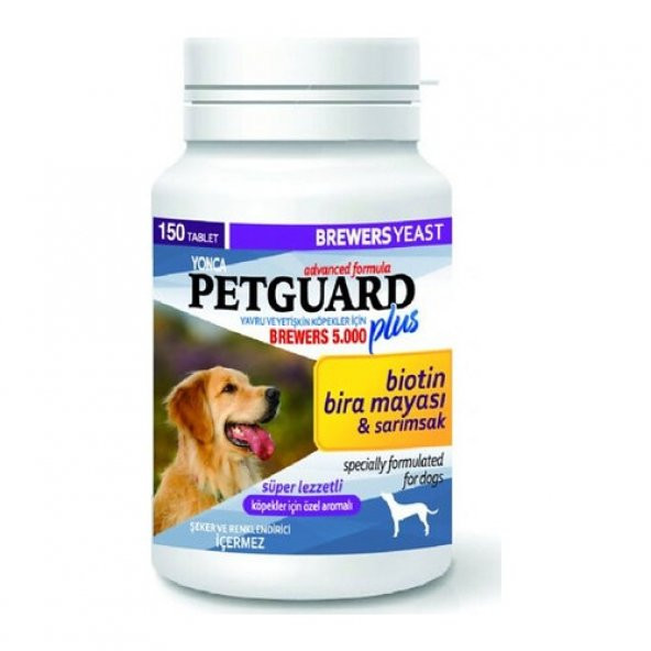Petguard Plus Köpek Biotin ve Sarımsak Tablet 150 adet
