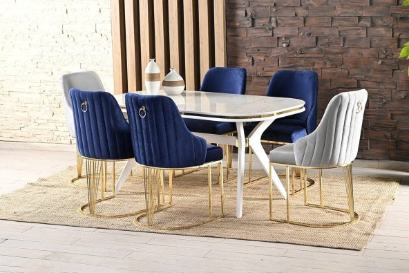 414 GOLD PRİZMA HALKALI SALON TAKIMI
