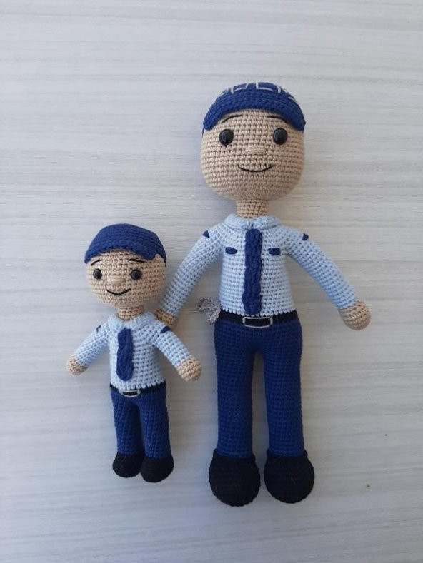 Polis Bebekler Amigurumi Organik Oyuncak