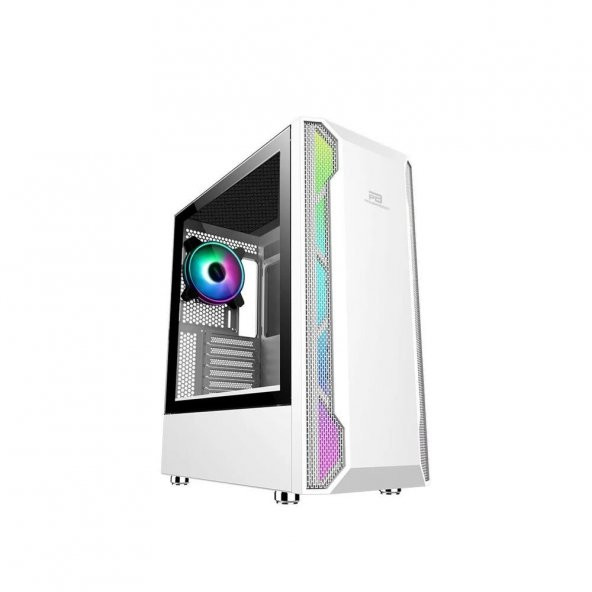 PowerBoost PB-P3509BW USB 3.0, ATX Mesh, ARGB Fan, Beyaz Kasa