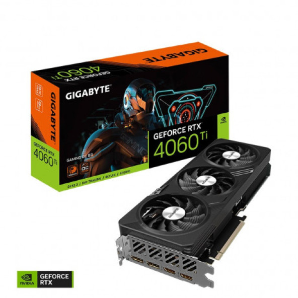 GIGABYTE  RTX 4060TGAMING OC 8GB GDDR6 128 Bit RGB LED Nvidia Ekran Karti