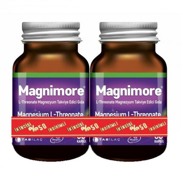 Magnimore L-Threonate 60 Kapsül 2.si 50 indirimli