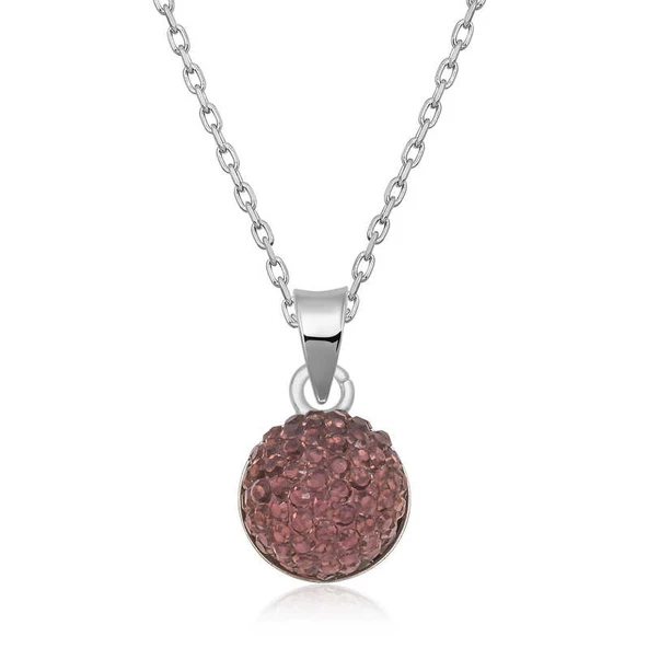 925 Ayar Gümüş Kristal Taşlı Kadın Gümüş Kolye ürün görseli 1