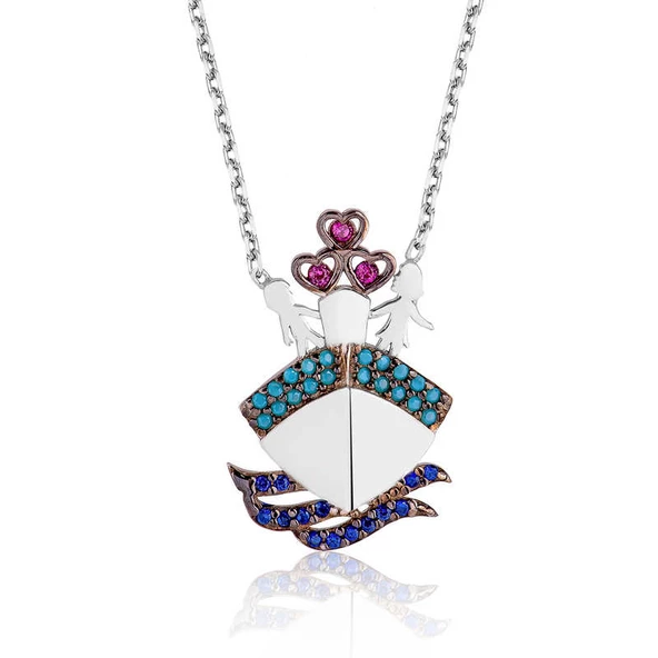 925 Ayar Gümüş Titanik Bayan Gümüş Kolye ürün görseli 1