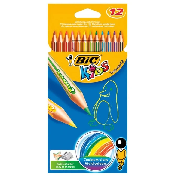 BIC TROPICOLORS KURUBOYA 12 RENK (832566) ürün görseli