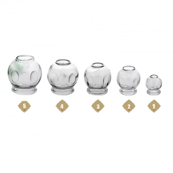 Cam Masaj & Hacamat Kupası 5li Set