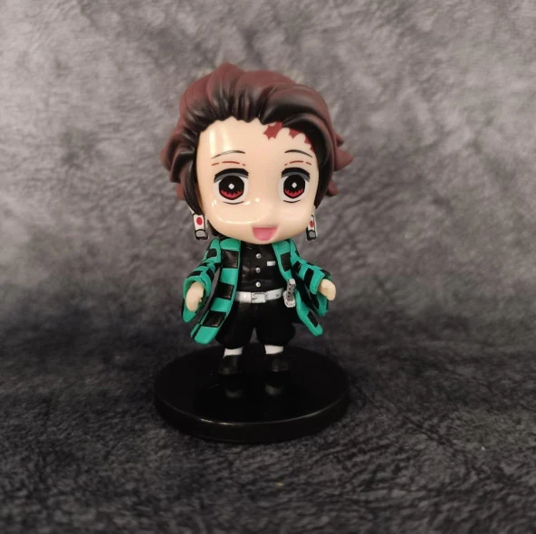 Anime Figür Demon Slayer Tanjiro Kamado 7 cm Karakter Figür Oyuncak Biblo