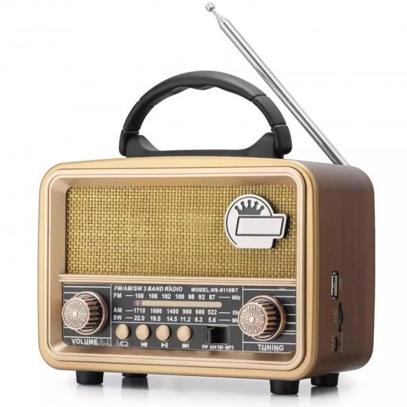 Radyo Nostalji Şarjlı Bt/usb/sd Cameron Cm-860t