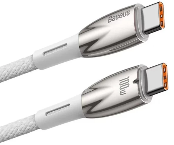 Baseus Yıldırım Şarj 1Mt 100W Akıllı Şarj Type-C Şarj Kablosu İpad Macbook Şarj 480 Mbps Veri Aktarım - 11