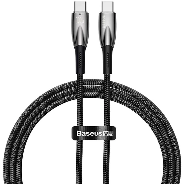 Baseus Yıldırım Şarj 1Mt 100W Akıllı Şarj Type-C Şarj Kablosu İpad Macbook Şarj 480 Mbps Veri Aktarım - 2