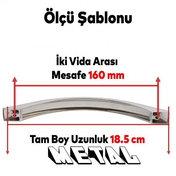 Mobilya Mutfak Dolabı Çekmece Kapı Dolap Kapak Kulpu Kulbu Krom 128 mm Çekme Metal Kulp - 3