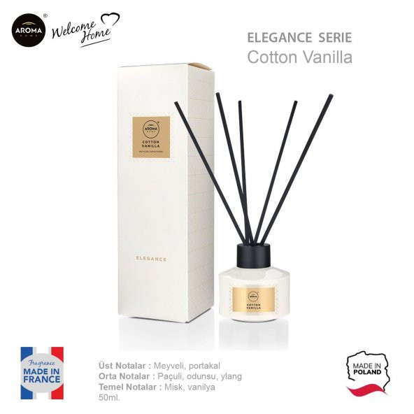 Aroma Home  Elegance Likit Koku Cotton Vanilla  50ml. - 2